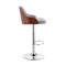 Armen Living Asher Adjustable Gray Faux Leather and Chrome Finish Bar Stool LCARBAWAGR - alternate 5